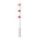 Schake Absperrpfosten Typ 40152HB, herausnehmbar, ohne Verschluss, Ø 152mm, Gesamtlänge:2000mm, weiss / rot-5
