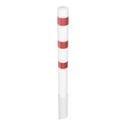 Schake Absperrpfosten Typ 40152HB, herausnehmbar, ohne Verschluss, Ø 152mm, Gesamtlänge:2000mm, weiss / rot-5