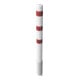 Schake Absperrpfosten Typ 40152HB, herausnehmbar, ohne Verschluss, Ø 152mm, Gesamtlänge:2000mm, weiss / rot