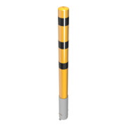 Schake Absperrpfosten Typ 40152HBG, herausnehmbar, ohne Verschluss, Ø 152mm, Gesamtlänge:2000mm, gelb / schwarz-2