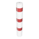 Schake Absperrpfosten Typ 40190B, ortsfest, zum Einbetonieren, Ø 193mm, Gesamtlänge:1200mm, weiß / rot-2