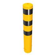 Schake Absperrpfosten Typ 40190BG, ortsfest, zum Einbetonieren, Ø 193mm, Gesamtlänge:1200mm, gelb / schwarz-2