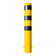 Schake Absperrpfosten Typ 40190BG, ortsfest, zum Einbetonieren, Ø 193mm, Gesamtlänge:1200mm, gelb / schwarz-5