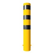Schake Absperrpfosten Typ 40190BG, ortsfest, zum Einbetonieren, Ø 193mm, Gesamtlänge:1200mm, gelb / schwarz-5
