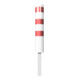 Schake Absperrpfosten Typ 40191FB, herausnehmbar, Ø 193mm + Dreikantverschluß, weiß / rot-4