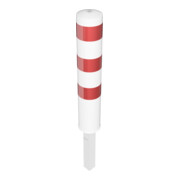 Schake Absperrpfosten Typ 40191FB, herausnehmbar, Ø 193mm + Dreikantverschluß, weiß / rot-4