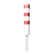 Schake Absperrpfosten Typ 40191FB, herausnehmbar, Ø 193mm + Dreikantverschluß, weiß / rot-5