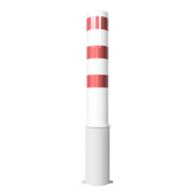 Schake Absperrpfosten Typ 40192HB, herausnehmbar, ohne Verschluss, beschichtet, weiss / rot-2