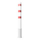 Schake Absperrpfosten Typ 40192HB, herausnehmbar, ohne Verschluss, Ø 193mm, Gesamtlänge:2000mm, beschichtet, weiss / rot-4