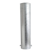 Schake Absperrpfosten Typ 40271B, ortsfest, zum Einbetonieren, Ø 273mm, Gesamtlänge:1500mm, weiß / rot