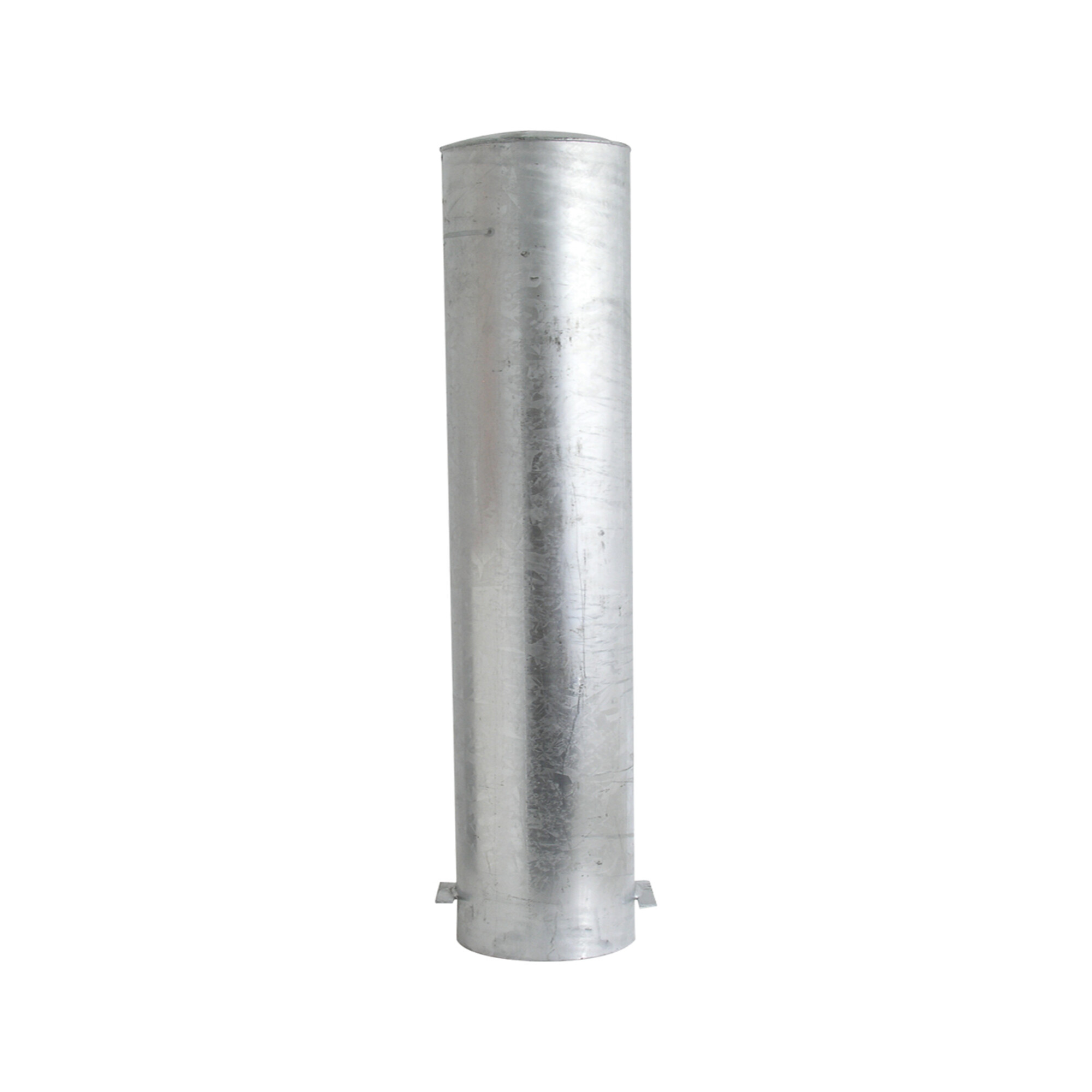 Schake Absperrpfosten Typ 40271B, ortsfest, zum Einbetonieren, Ø 273mm, Gesamtlänge:1500mm, weiß / rot
