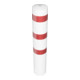 Schake Absperrpfosten Typ 40271B, ortsfest, zum Einbetonieren, Ø 273mm, Gesamtlänge:1500mm, weiß / rot-2