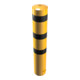 Schake Absperrpfosten Typ 40271BG, ortsfest, zum Einbetonieren, Ø 273mm, Gesamtlänge:1500mm, gelb/schwarz