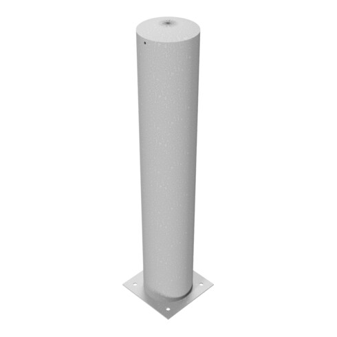 Schake Stahlrohrpoller Ø 273 x 5 mm zum Aufdübeln feuerverzinkt / weiß beschichtet, feuerverzinkt, Gesamtlänge: 1500 mm, mit aufgeschweißter Stahlkappe