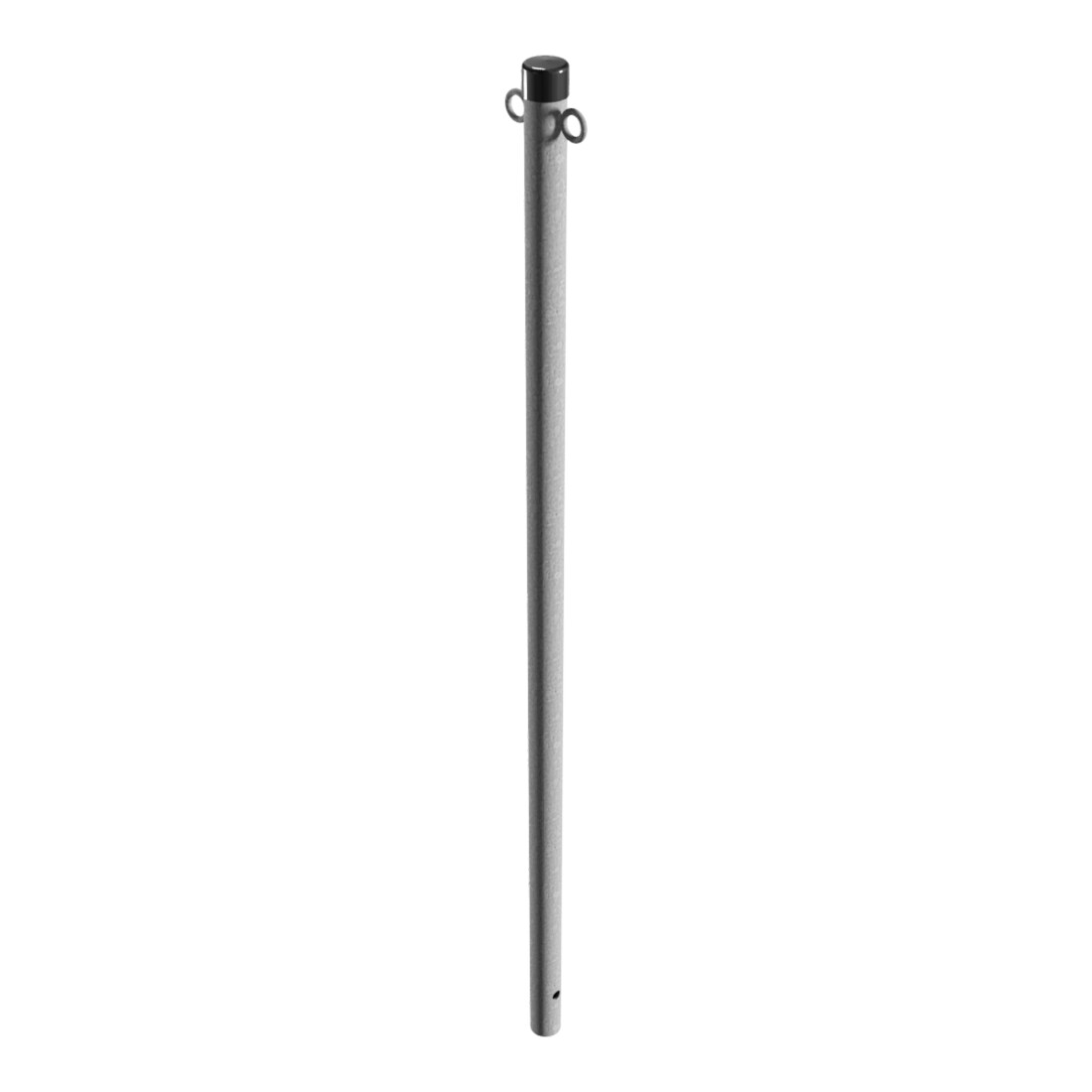 Schake Absperrpfosten Typ 4042/2, ortsfest, Ø42mm, zum Einbetonieren, + 2 Ösen