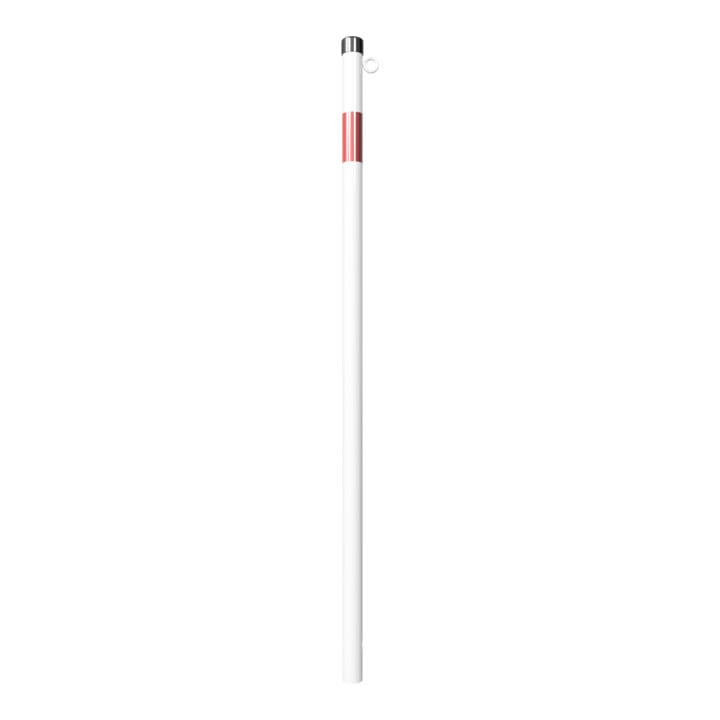 Schake Absperrpfosten Typ 4042B/1, ortsfest-, Ø42mm, zum Einbetonieren, weiß / rot + 1 Öse
