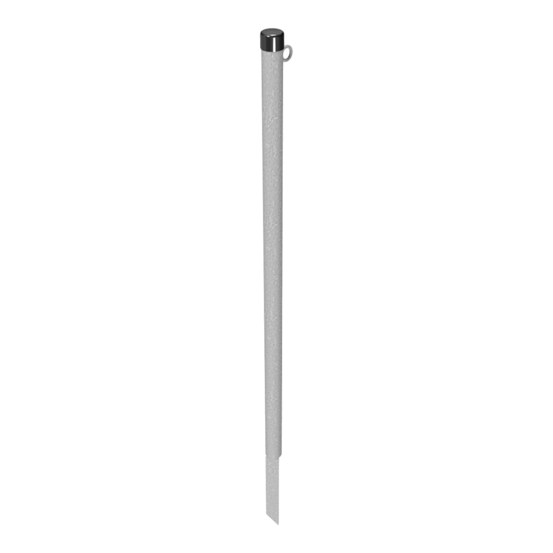 Schake Absperrpfosten Typ 4042E/1, ortsfest, Ø42mm, zum Einschlagen, 1300mm Gesamtlänge, + 1 Öse