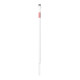 Schake Absperrpfosten Typ 4042EB/2, ortsfest, Ø42mm + Einschlagspitze, weiß / rot + 2 Ösen