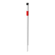 Schake Absperrpfosten Typ 4042EB, ortsfest, Ø42mm + Einschlagspitze, weiß / rot-2