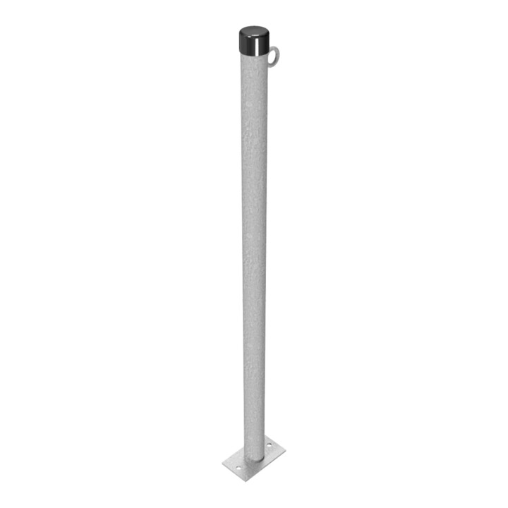 Schake Absperrpfosten Typ 4042P/1, ortsfest, für Dübelbefestigung, Überflur 900 mm + 1 Öse