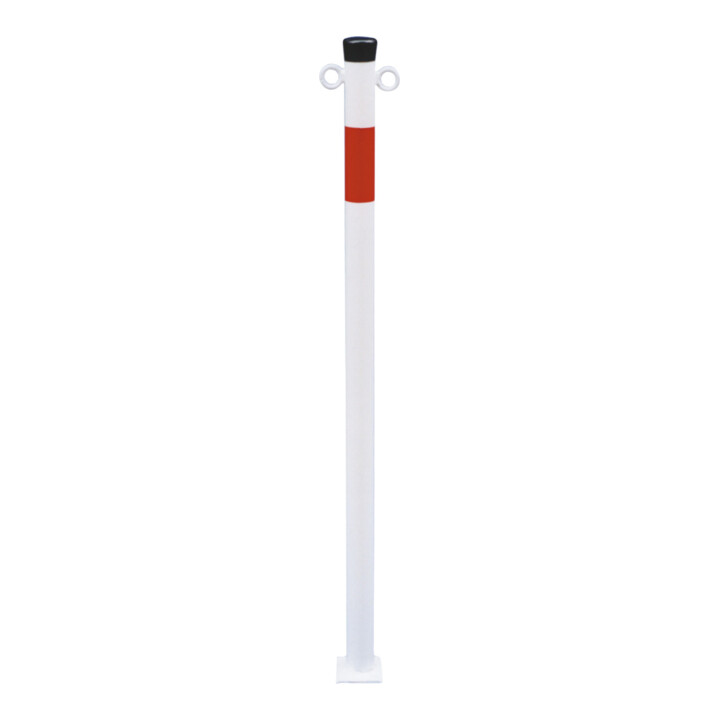 Schake Absperrpfosten Typ 4042P/2, ortsfest, für Dübelbefestigung, Überflur 900 mm + 2 Ösen