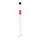 Schake Absperrpfosten Typ 4042PB/1, ortsfest, für Dübelbefestigung, Überflur 900 mm, weiß / rot + 1 Öse-5