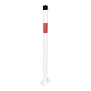 Schake Absperrpfosten Typ 4042PB/1, ortsfest, für Dübelbefestigung, Überflur 900 mm, weiß / rot + 1 Öse-5