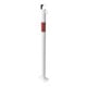 Schake Absperrpfosten Typ 4042PB/2, ortsfest, für Dübelbefestigung, Überflur 900 mm, weiß / rot + 2 Ösen-4