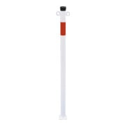 Schake Absperrpfosten Typ 4042PB/2, ortsfest, für Dübelbefestigung, Überflur 900 mm, weiß / rot + 2 Ösen-5