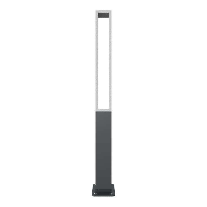 Schake Absperrpfosten Typ 40731PB, ortsfest, 70x70mm, Oberteil Flachstahl