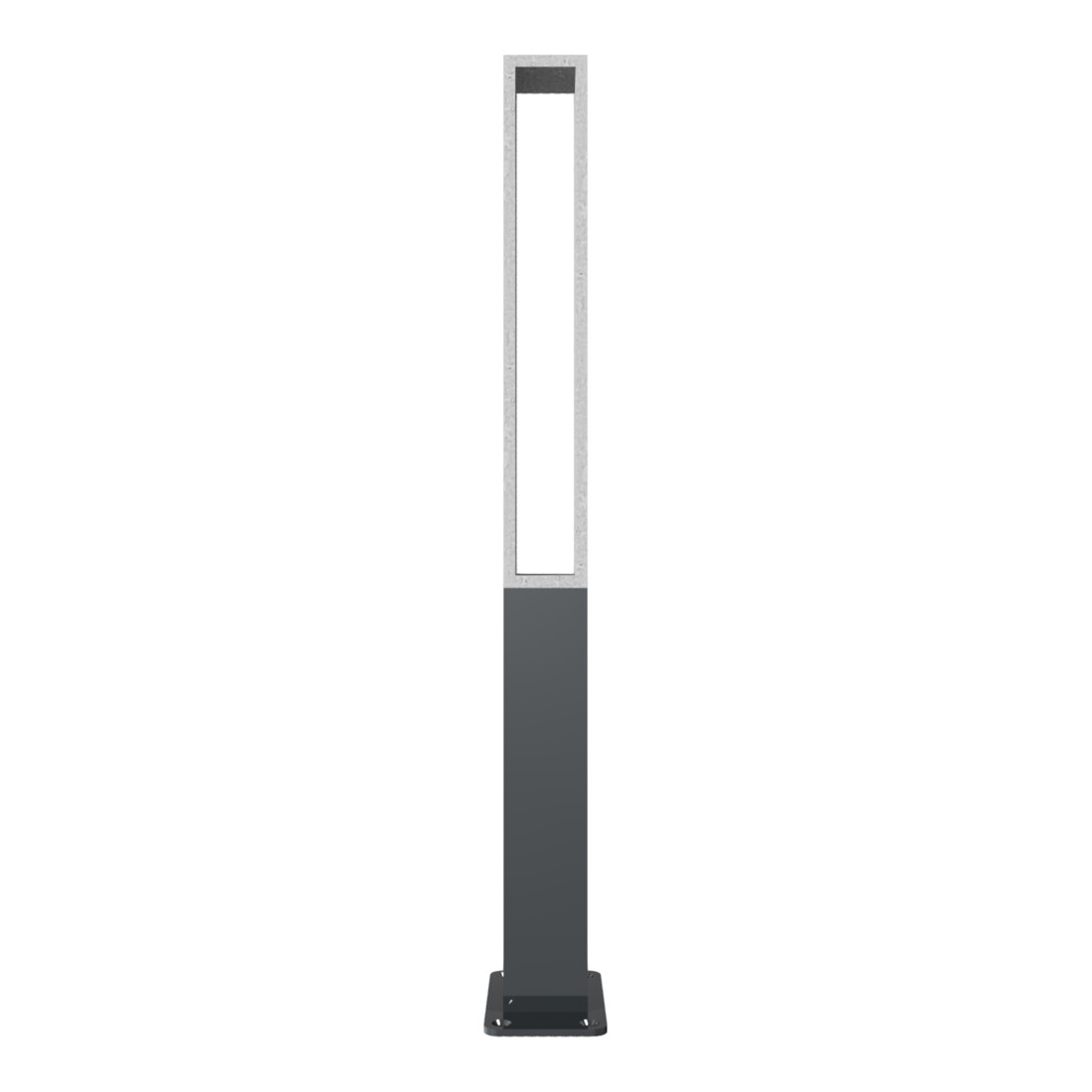 Schake Absperrpfosten Typ 40731PB, ortsfest, 70x70mm, Oberteil Flachstahl