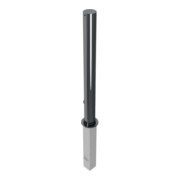 Schake Absperrpfosten Typ 4084FB, herausnehmbar, Ø 89mm + Dreikantverschluß, + Flachkopf (Feinstruktur) + angeschweißter Rosette 4084RB + Bodenhülse-5