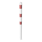 Schake Absperrpfosten Typ 460B/1, ortsfest, Ø 60mm, zum Einbetonieren, weiß / rot + 1 Öse-4