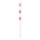 Schake Absperrpfosten Typ 460B/1, ortsfest, Ø 60mm, zum Einbetonieren, weiß / rot + 1 Öse