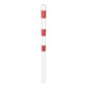 Schake Absperrpfosten Typ 460B/2, ortsfest, Ø 60mm, zum Einbetonieren, weiß / rot + 2 Ösen-4