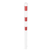 Schake Absperrpfosten Typ 460B/2, ortsfest, Ø 60mm, zum Einbetonieren, weiß / rot + 2 Ösen-4