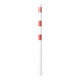 Schake Absperrpfosten Typ 460B/2, ortsfest, Ø 60mm, zum Einbetonieren, weiß / rot + 2 Ösen-5