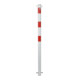 Schake Absperrpfosten Typ 460B, ortsfest, Ø 60mm, zum Einbetonieren, weiß / rot-1