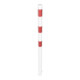 Schake Absperrpfosten Typ 460B, ortsfest, Ø 60mm, zum Einbetonieren, weiß / rot-4