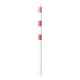 Schake Absperrpfosten Typ 460B, ortsfest, Ø 60mm, zum Einbetonieren, weiß / rot-5