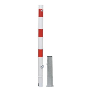 Schake Absperrpfosten Typ 460F/2, herausnehmbar, Ø 60mm + Dreikantverschluß, + 2 Ösen