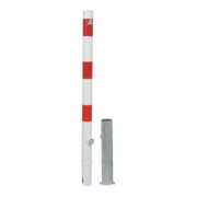 Schake Absperrpfosten Typ 460F/2, herausnehmbar, Ø 60mm + Dreikantverschluß, + 2 Ösen-1