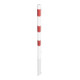 Schake Absperrpfosten Typ 460FB/1, herausnehmbar, Ø 60mm + Dreikantverschluß, weiß / rot + 1 Öse-4