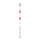 Schake Absperrpfosten Typ 460FB/1, herausnehmbar, Ø 60mm + Dreikantverschluß, weiß / rot + 1 Öse-5