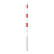 Schake Absperrpfosten Typ 460FB/1, herausnehmbar, Ø 60mm + Dreikantverschluß, weiß / rot + 1 Öse-5