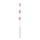 Schake Absperrpfosten Typ 460FB/2, herausnehmbar, Ø 60mm + Dreikantverschluß, weiß / rot + 2 Ösen-4