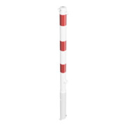 Schake Absperrpfosten Typ 460FB/2, herausnehmbar, Ø 60mm + Dreikantverschluß, weiß / rot + 2 Ösen-5