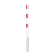 Schake Absperrpfosten Typ 460FB/2, herausnehmbar, Ø 60mm + Dreikantverschluß, weiß / rot + 2 Ösen-5