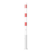 Schake Absperrpfosten Typ 460FB, herausnehmbar, Ø 60mm + Dreikantverschluß, weiß / rot-5
