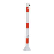 Schake Absperrpfosten Typ 460FUH, umlegbar + Dreikantverschluß, zum Einbetonieren, Ø 60mm, feuerverzinkt